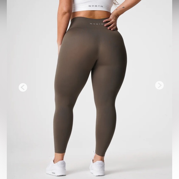 NVGTN Olive Solid Seamless Leggings in S - Picture 2 of 4